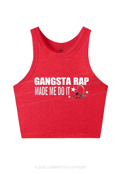 Gangsta Rap Made Me Do It Y2K Crop Tank Top Cherrykitten