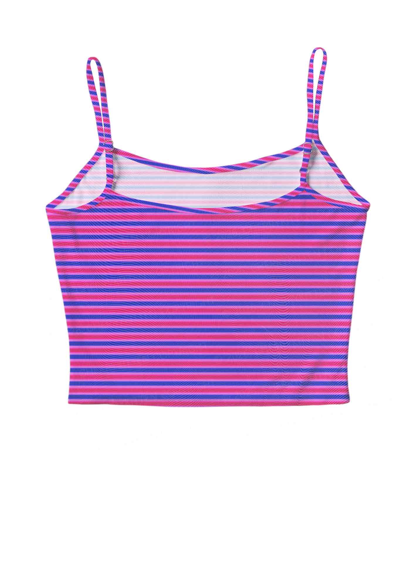 Bisexual Stripes Pride Y2K Mesh Cami Tank Cherrykitten