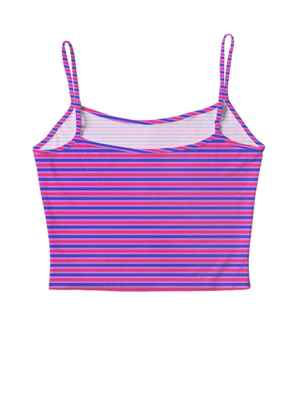 Bisexual Stripes Pride Y2K Mesh Cami Tank Cherrykitten