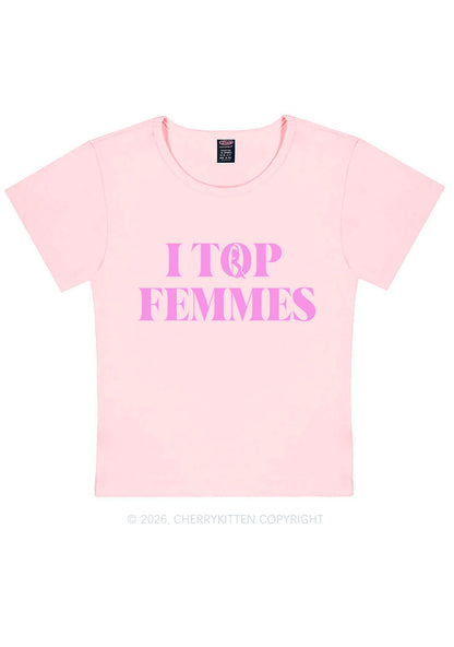 I Top Femmes Pride Y2K Baby Tee Cherrykitten