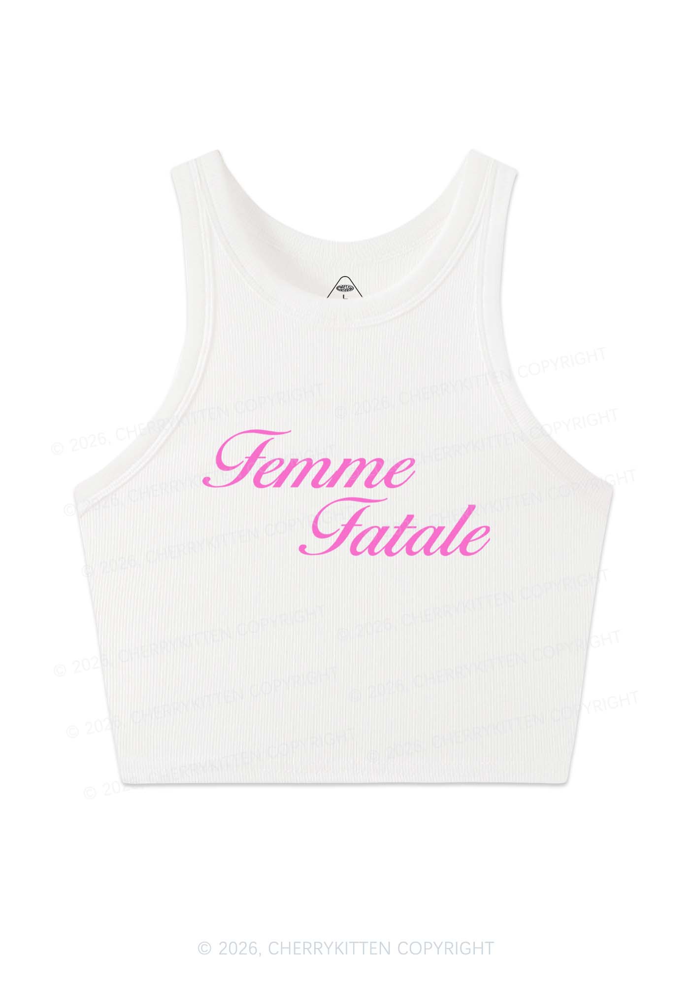 Femme Fatale Pride Y2K Crop Tank Top Cherrykitten