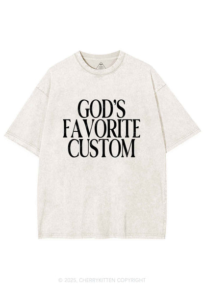Gods Favorite Custom Y2K Shirts Washed Tee Cherrykitten
