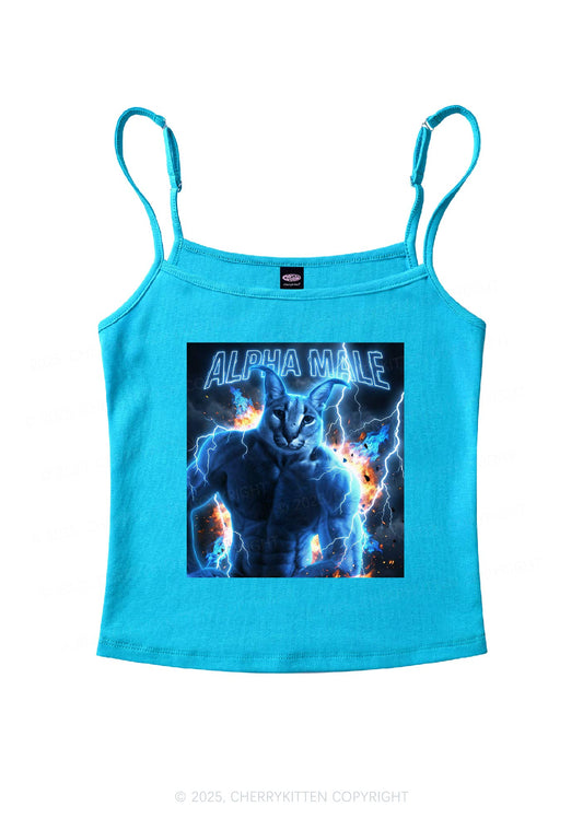 Alpha Male Floppa Y2K Spaghetti Strap Cami Cherrykitten