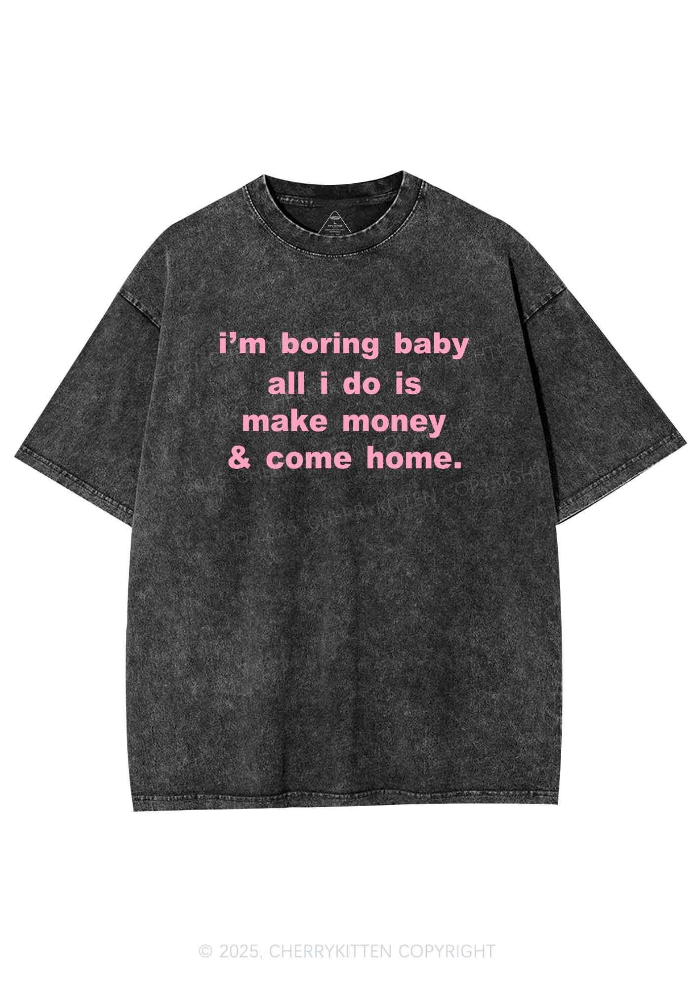 Im Boring Baby Y2K Washed Tee Cherrykitten
