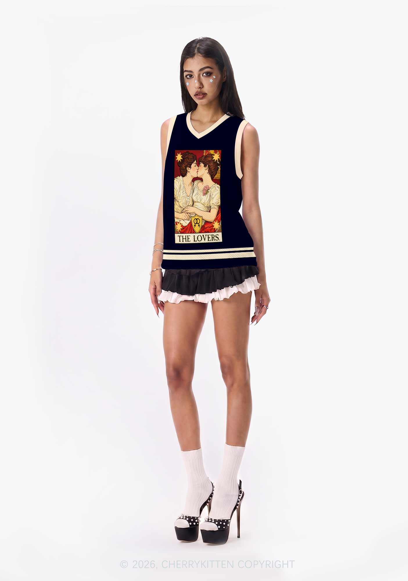 Redhead Women Kissing Pride Y2K Sport Jersey Tank Cherrykitten