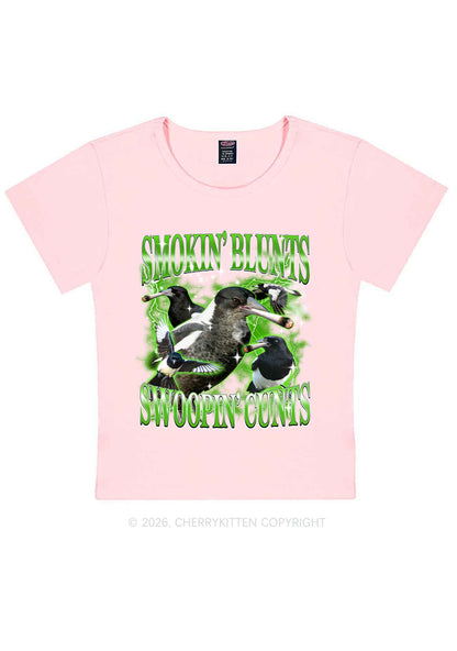 Smokin Blunts Swoopin Cxxts Y2K Baby Tee Cherrykitten