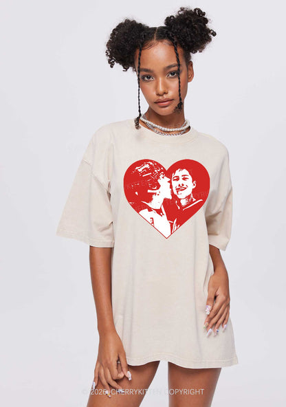 Red Heart Bros HR Y2K Shirts Washed Tee Cherrykitten