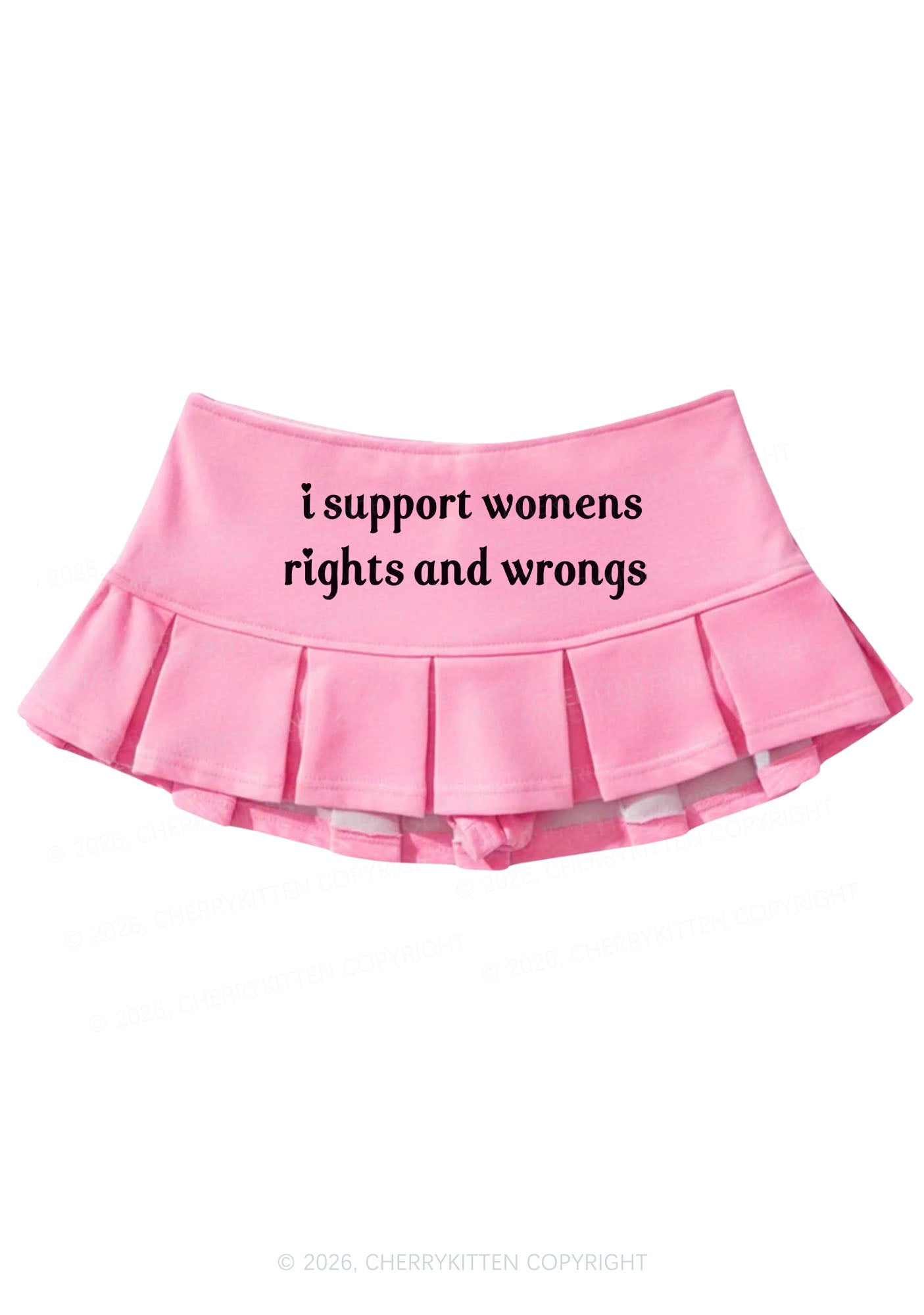 I Support Women Y2K Mini Pleated Skirts Cherrykitten