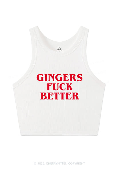 Gingers Fxxk Better Y2K Crop Tank Top Cherrykitten