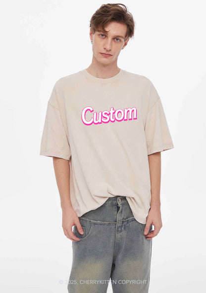 Custom Font Y2K Shirts Washed Tee Cherrykitten