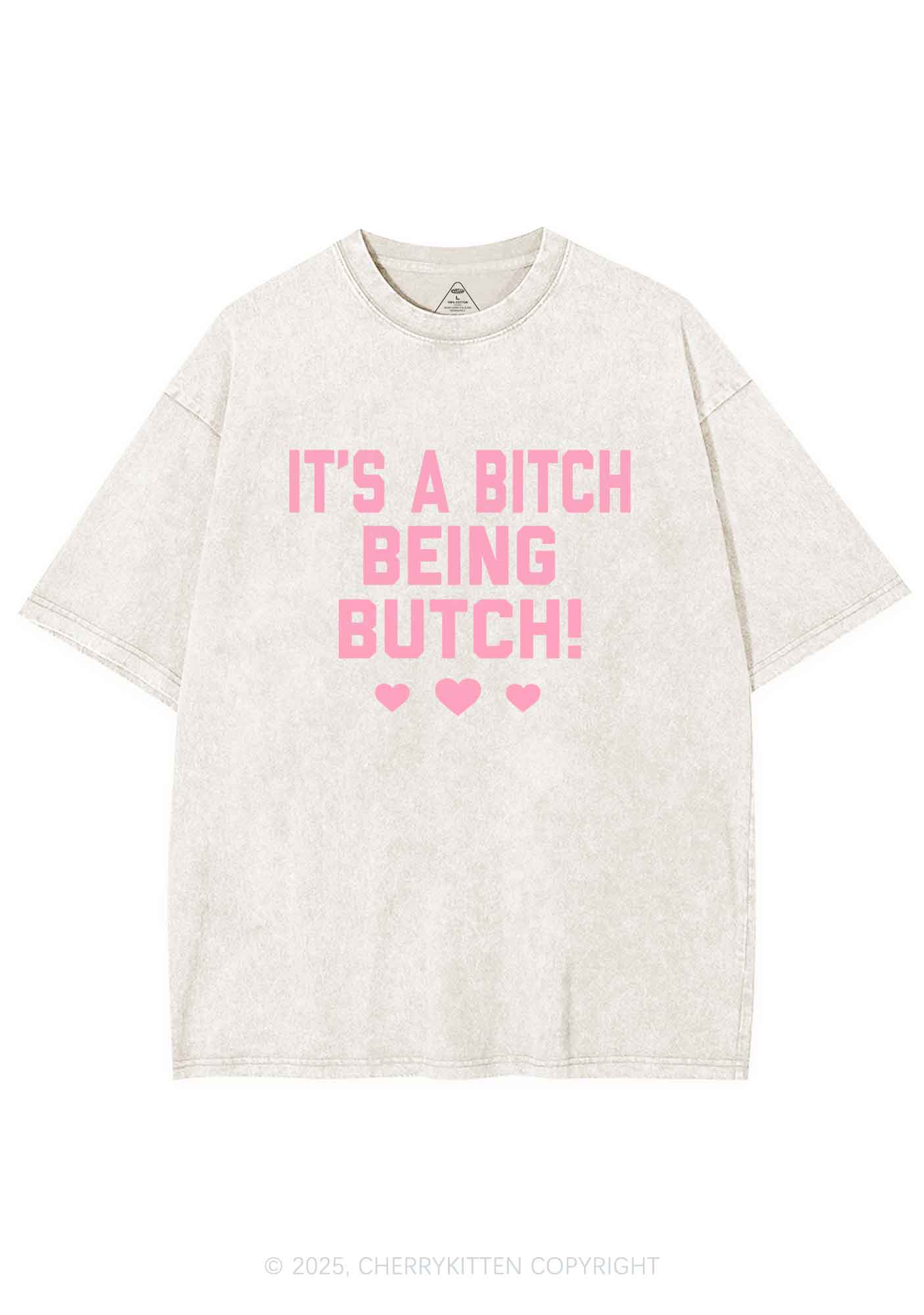 Bxxch Being Butch Y2K Shirts Washed Tee Cherrykitten