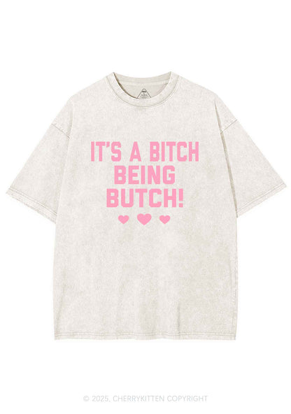 Bxxch Being Butch Y2K Shirts Washed Tee Cherrykitten