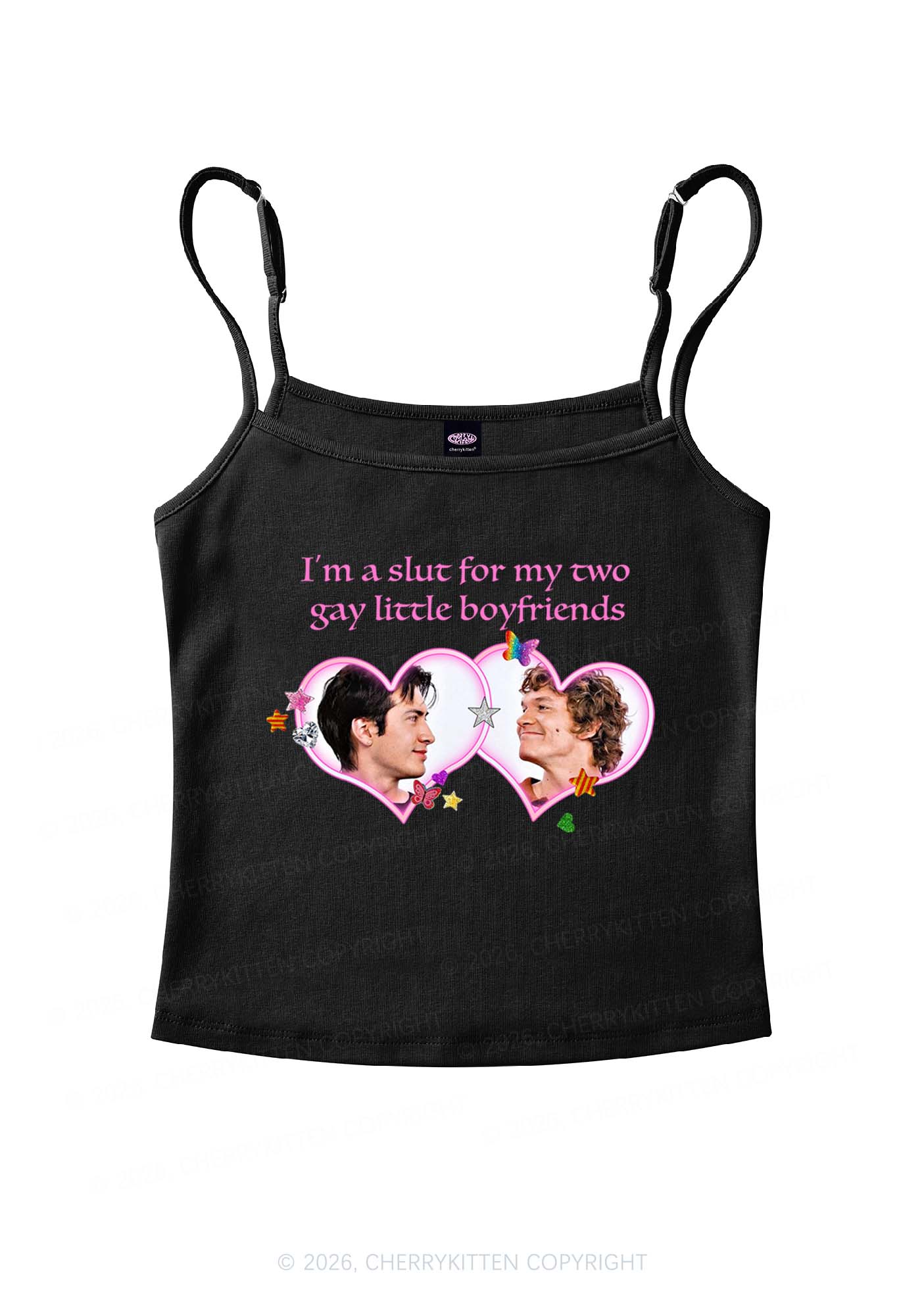 Slxt For My Gay Boyfriends HR Y2K Spaghetti Strap Cami Cherrykitten