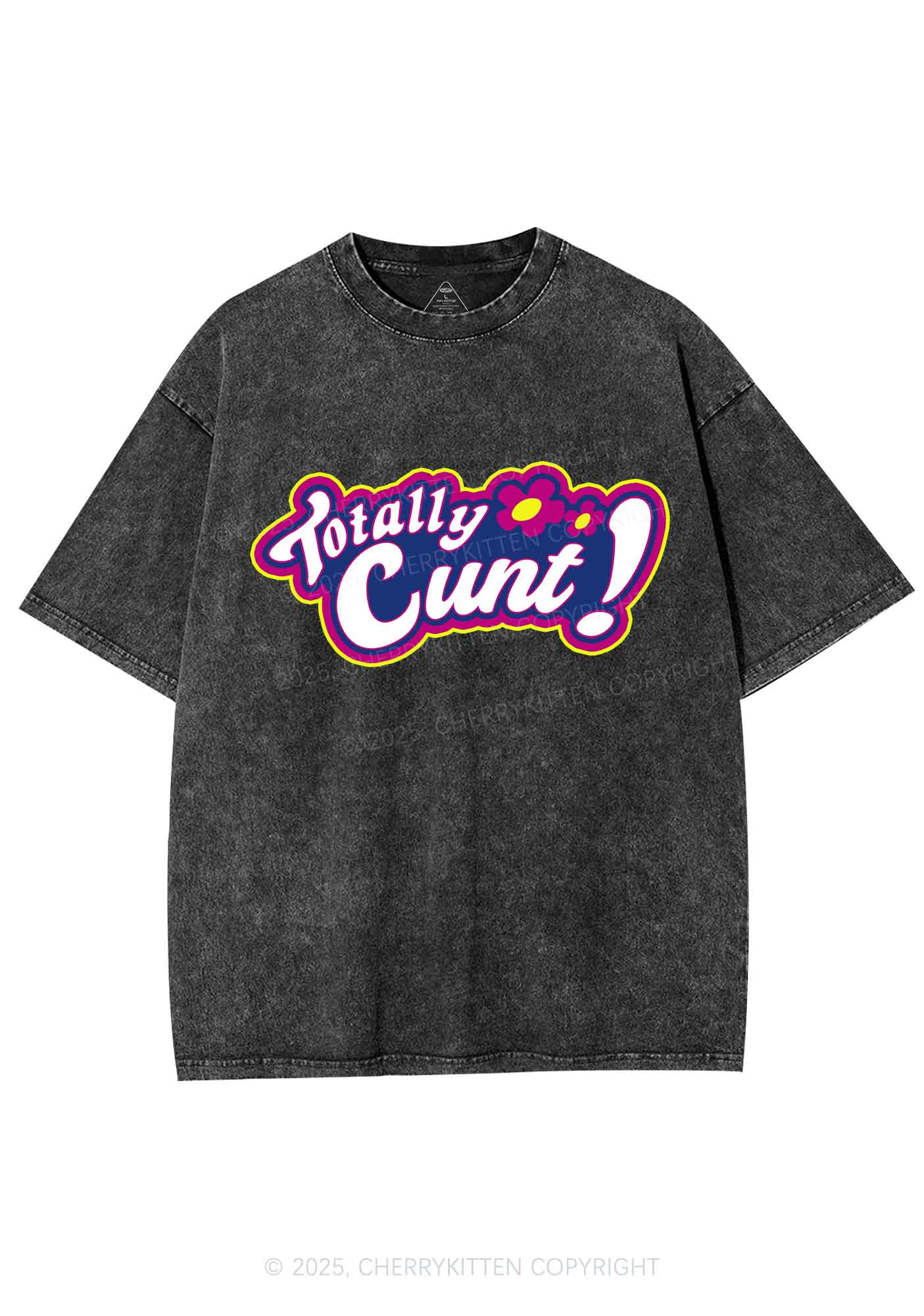 Totally Cxxt Y2K Shirts Washed Tee Cherrykitten