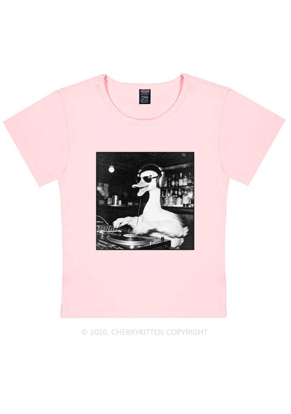 DJ Duck Y2K Baby Tee Cherrykitten