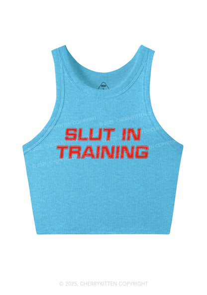 Slxt In Training Y2K Crop Tank Top Cherrykitten