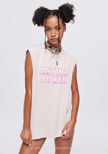 Latina Power Y2K Washed Tank Cherrykitten