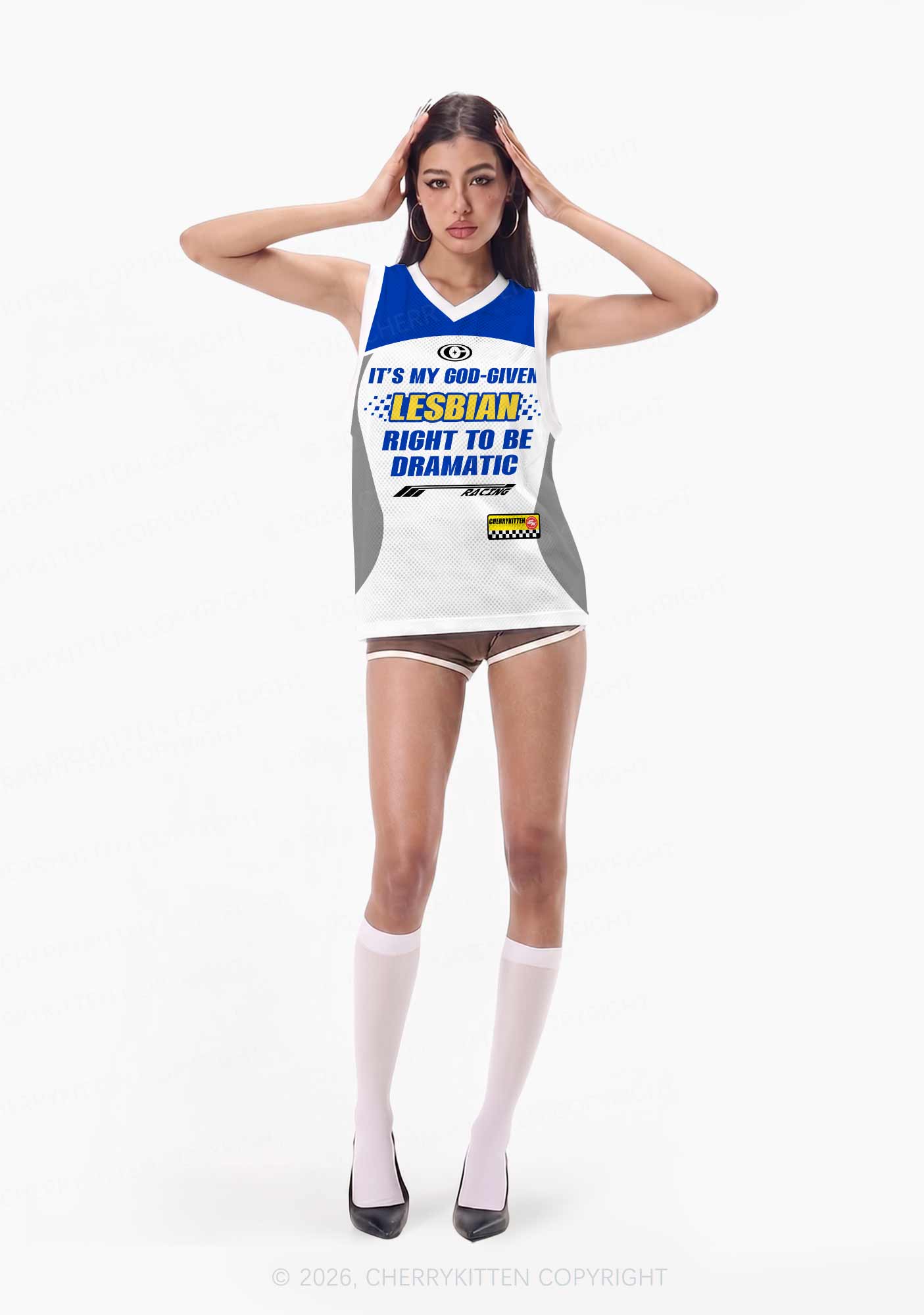 God Given Lesbian Right Pride Y2K Sport Jersey Tank Cherrykitten