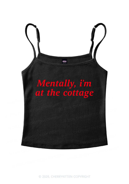 Mentally Im At The Cottage HR Y2K Spaghetti Strap Cami Cherrykitten