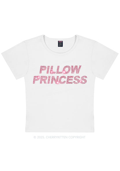 Rhinestone Pillow Princess Y2K Baby Tee Cherrykitten