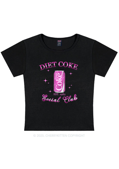 Diet Coke Social Club Y2K Baby Tee Cherrykitten