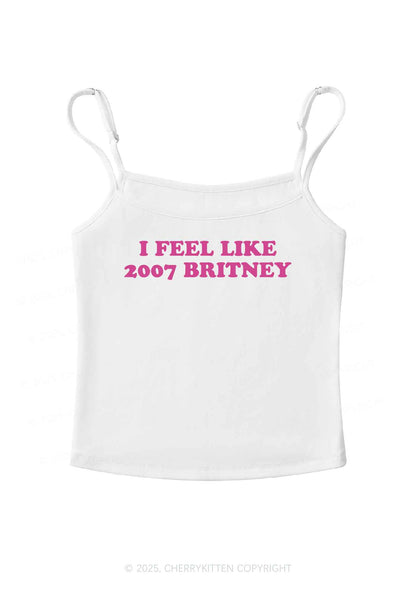 I Feel Like 2007 Britney Y2K Spaghetti Strap Cami Cherrykitten