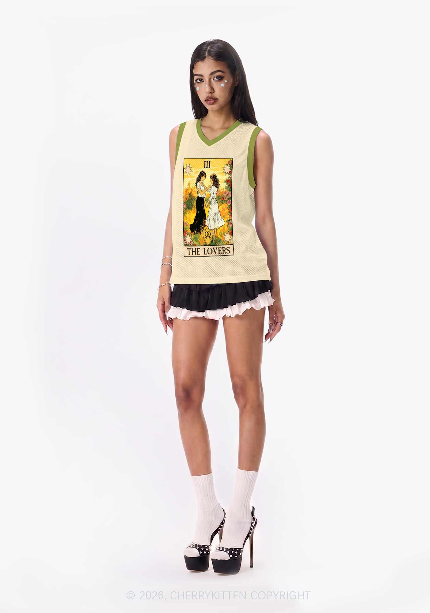 Lesbian Couple Dancing Pride Y2K Sport Jersey Tank Cherrykitten