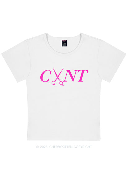 Pink Scissors Cxxt Pride Y2K Baby Tee Cherrykitten