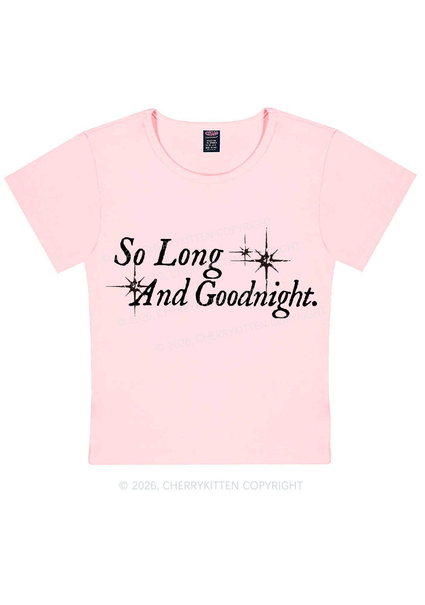 So Long And Goodnight Y2K Baby Tee Cherrykitten