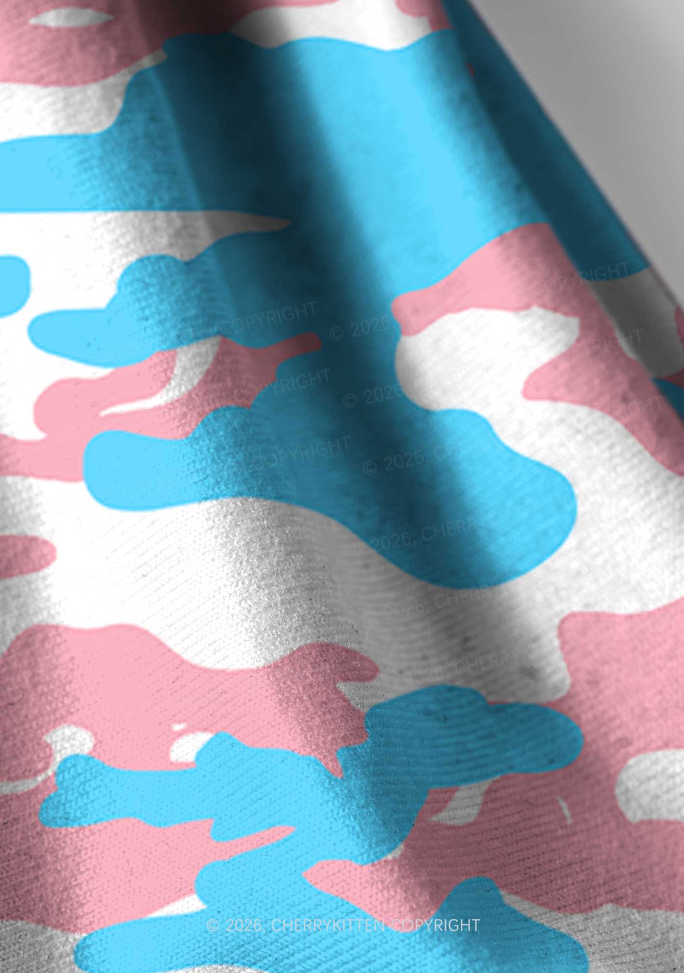 Trans Camouflage Pride Y2K Print Headband Cherrykitten