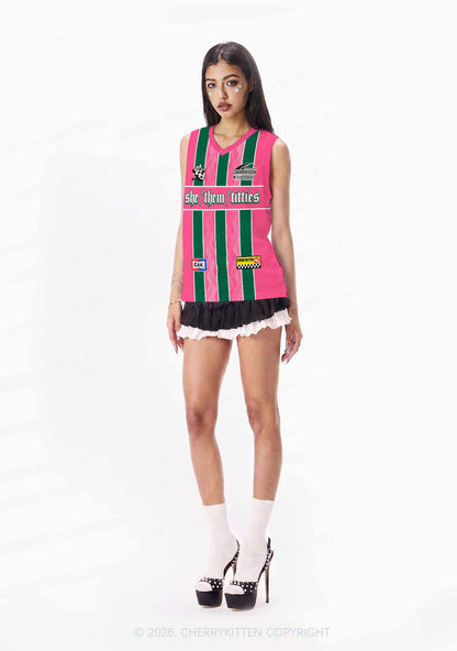 She Them Txtties Pride Y2K Sport Jersey Tank Cherrykitten