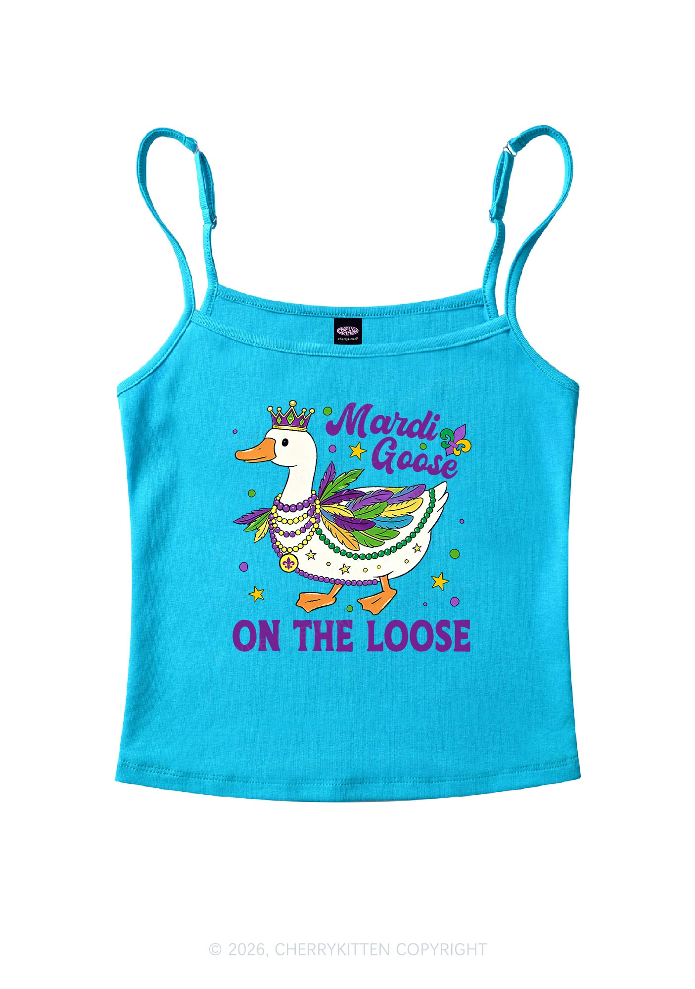 Mardi Goose On The Loose Y2K Spaghetti Strap Cami Cherrykitten