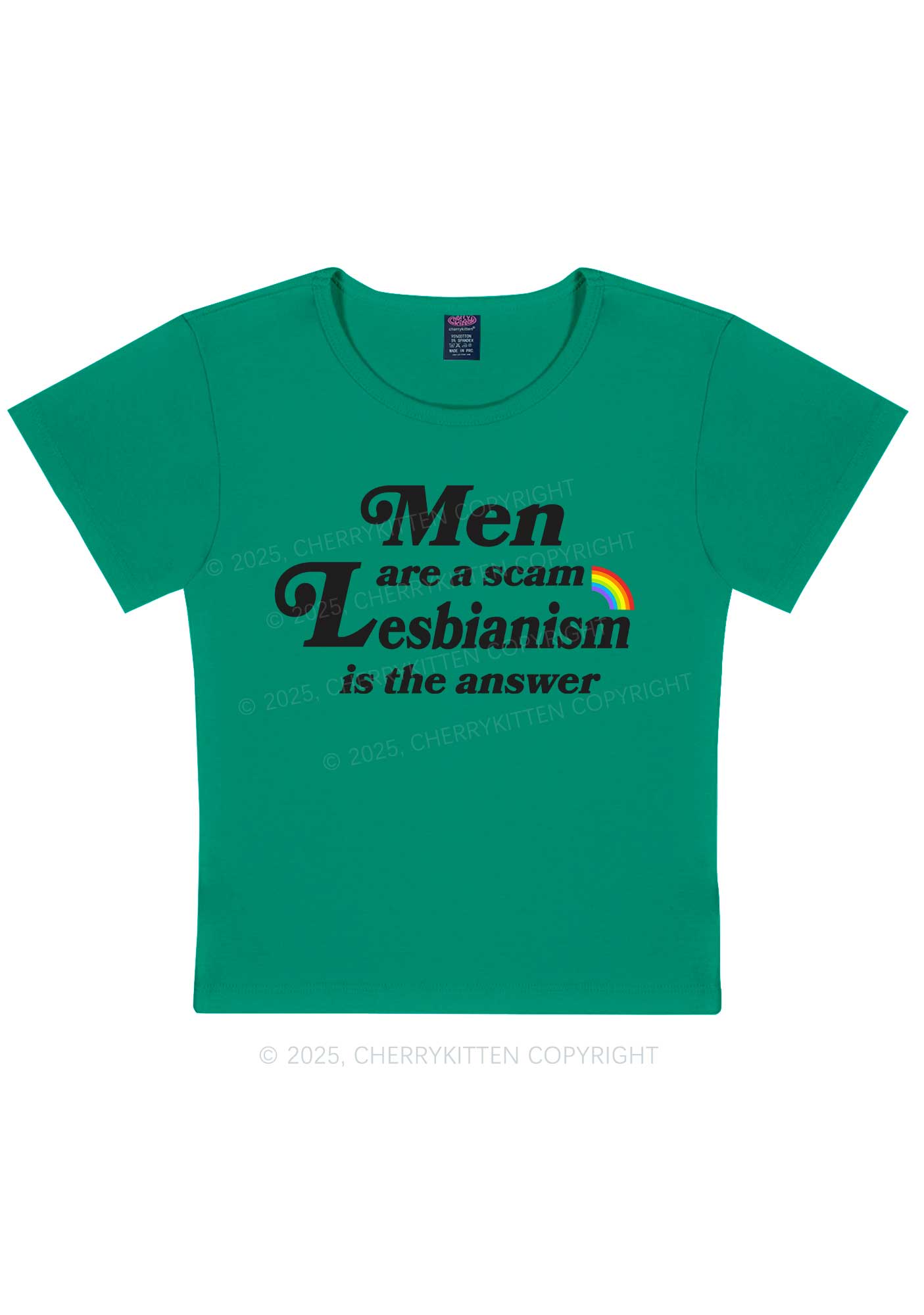 Men Lesbianism Y2K Baby Tee Cherrykitten