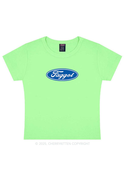 Faggot Pride Y2K Baby Tee Cherrykitten