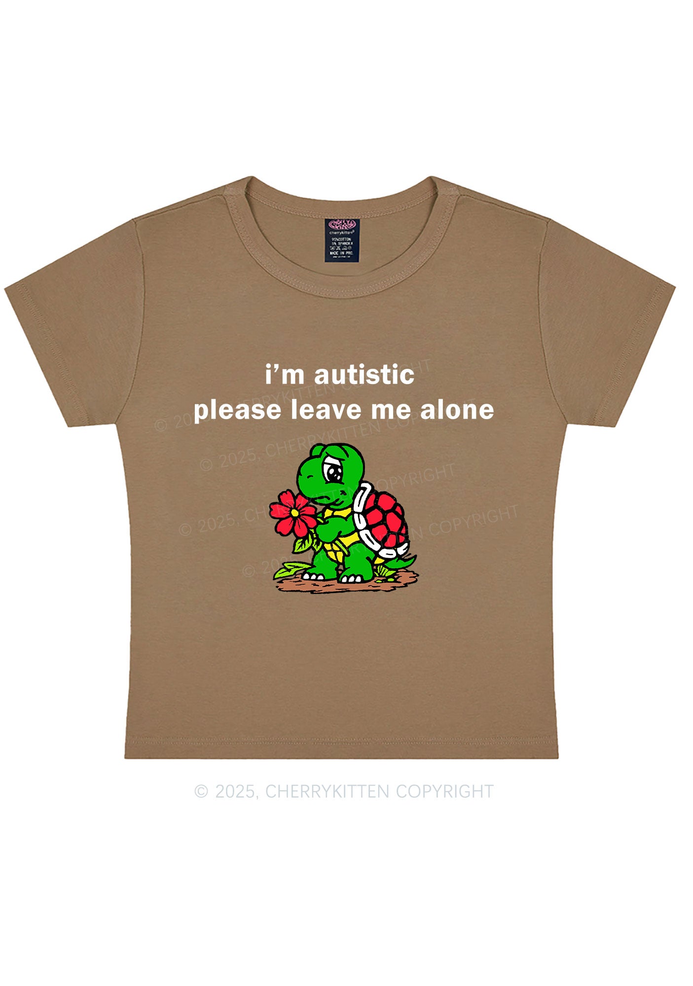 Im Autistic Leave Me Alone Y2K Baby Tee Cherrykitten