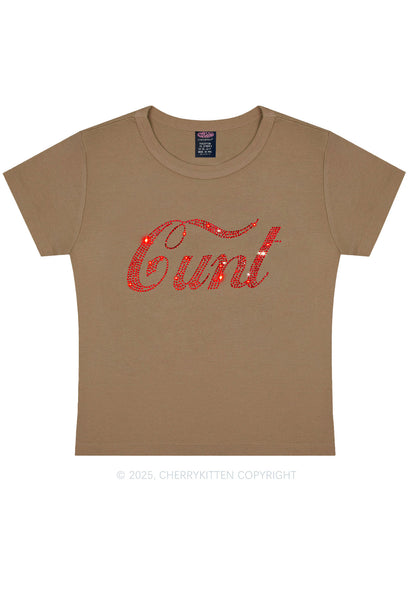 Rhinestone Special Cxxt Y2K Baby Tee Cherrykitten