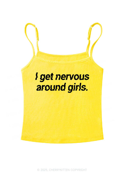 Get Nervous Around Girls Y2K Spaghetti Strap Cami Cherrykitten