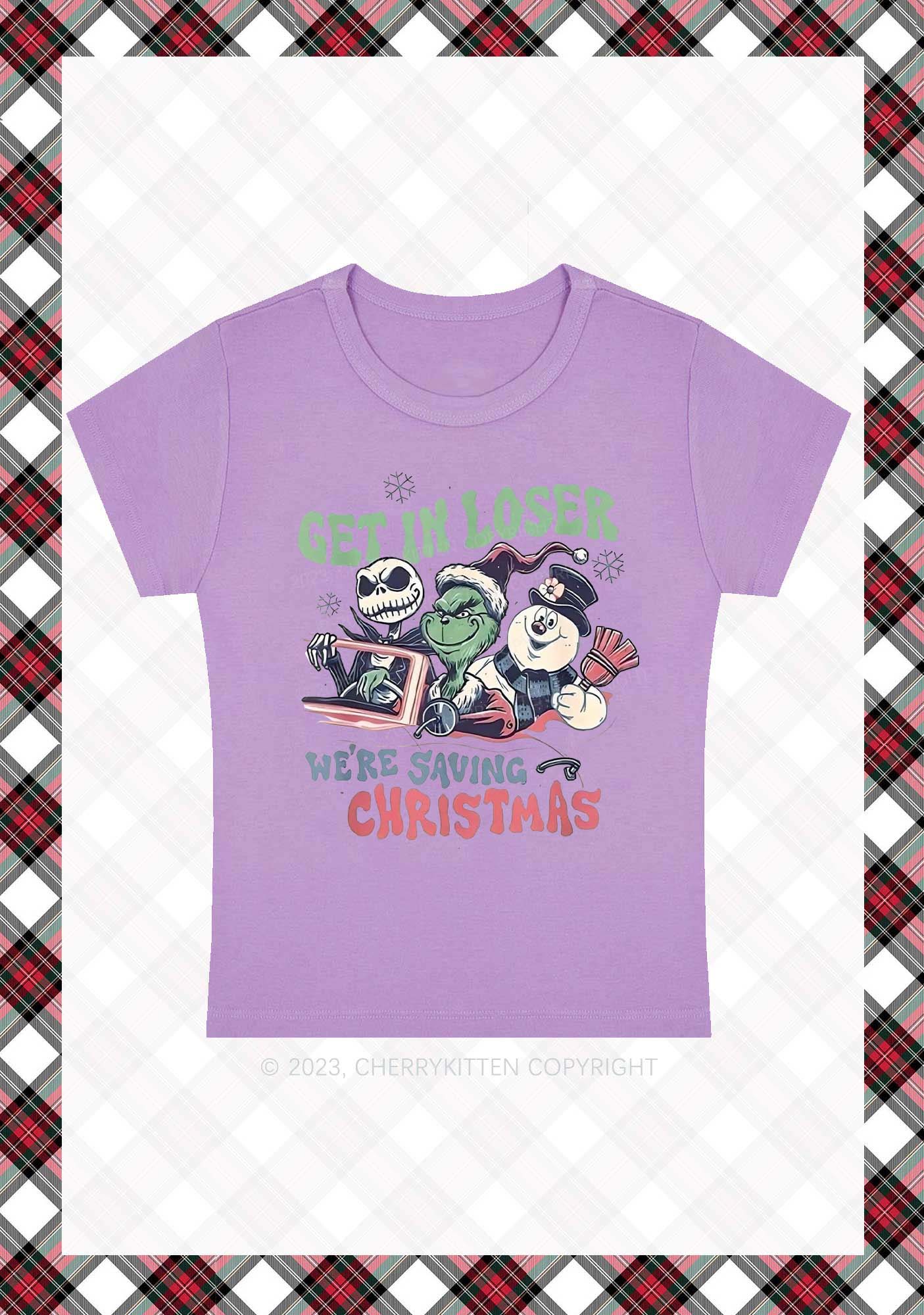 We're Saving Christmas Baby Tee Cherrykitten