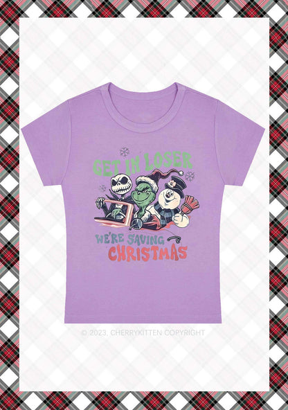 We're Saving Christmas Baby Tee Cherrykitten