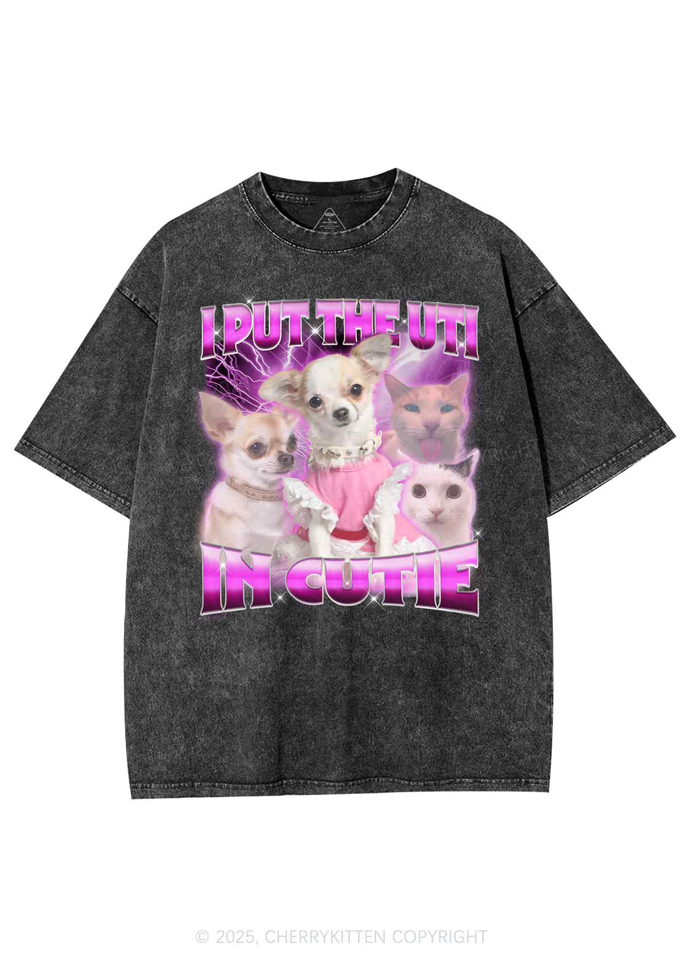 Put UTI In Cutie Y2K Shirts Washed Tee Cherrykitten