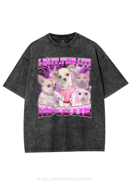 Put UTI In Cutie Y2K Shirts Washed Tee Cherrykitten