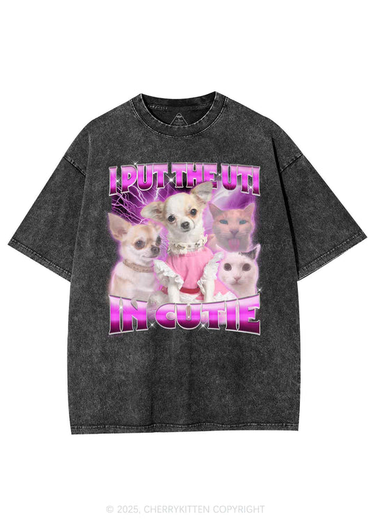 Put UTI In Cutie Y2K Shirts Washed Tee Cherrykitten
