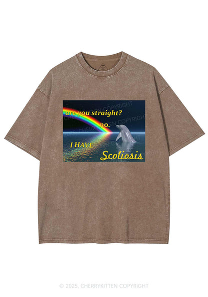 I Have Scoliosis Pride Y2K Shirts Washed Tee Cherrykitten