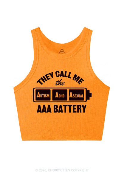 They Call Me AAA Battery Pride Y2K Crop Tank Top Cherrykitten