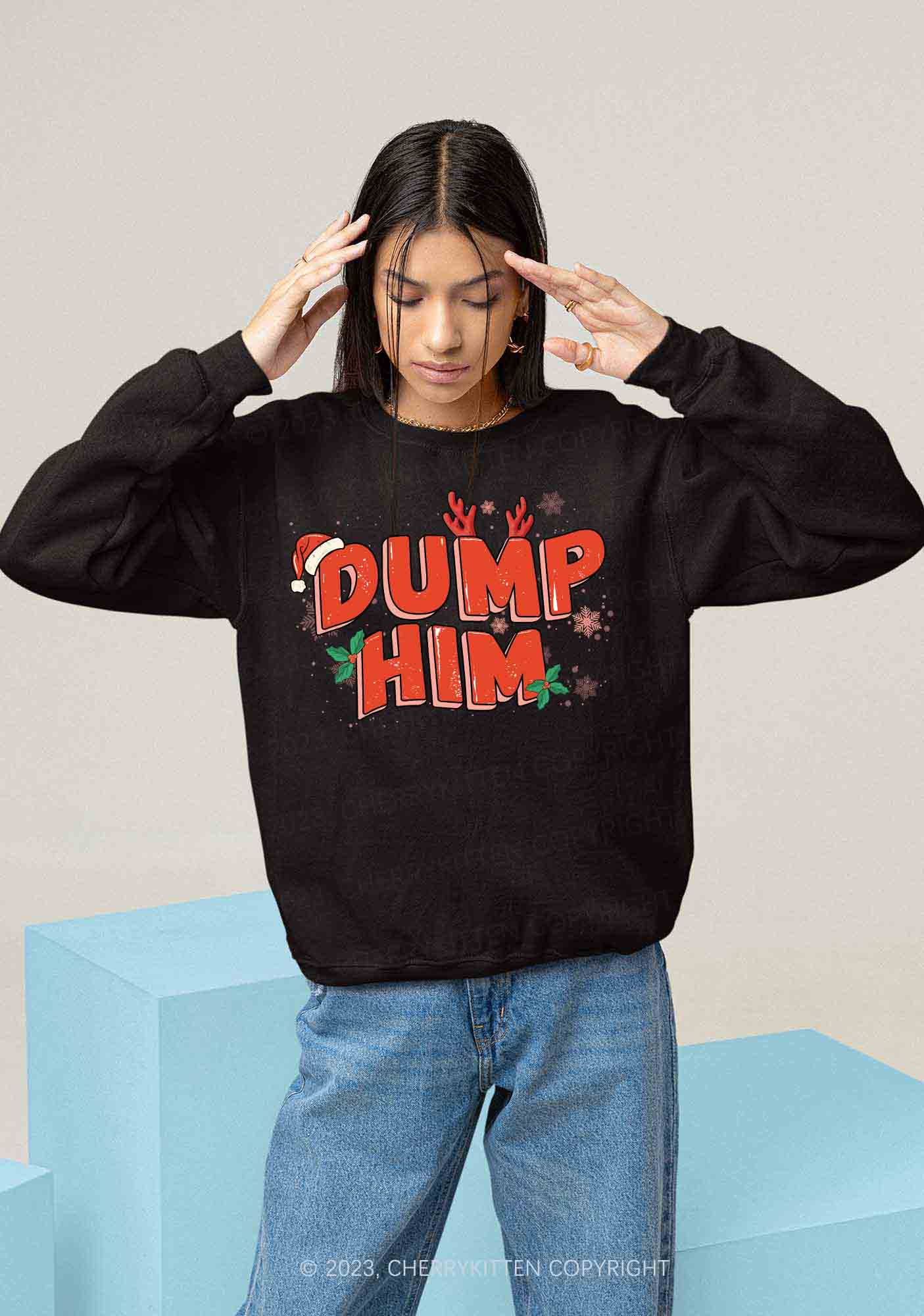 Dump Him Christmas Y2K Sweatshirt Cherrykitten