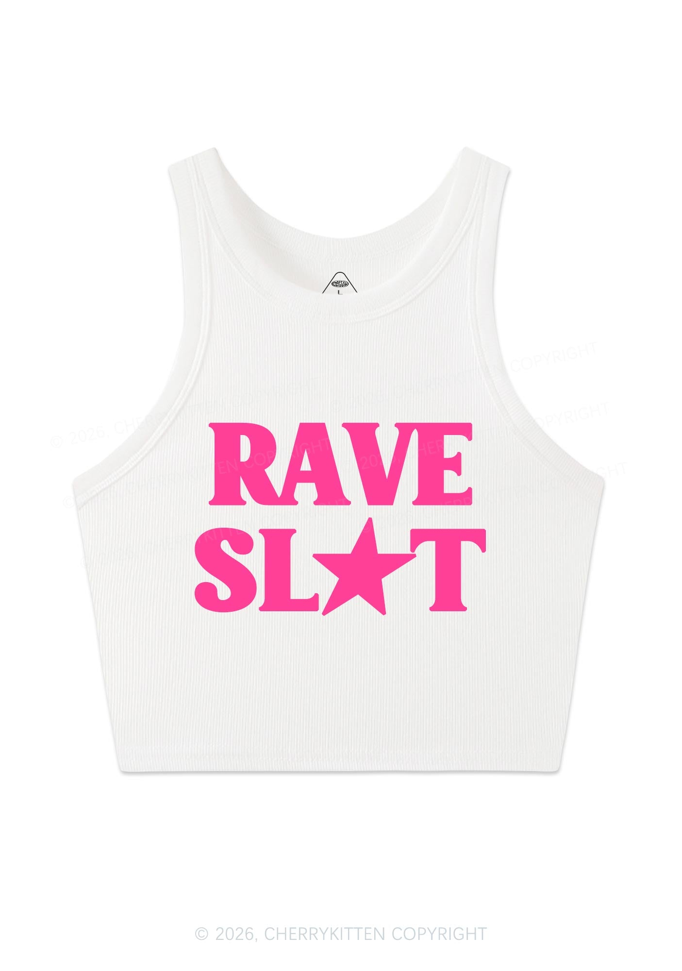 Rave Slxt Y2K Crop Tank Top Cherrykitten