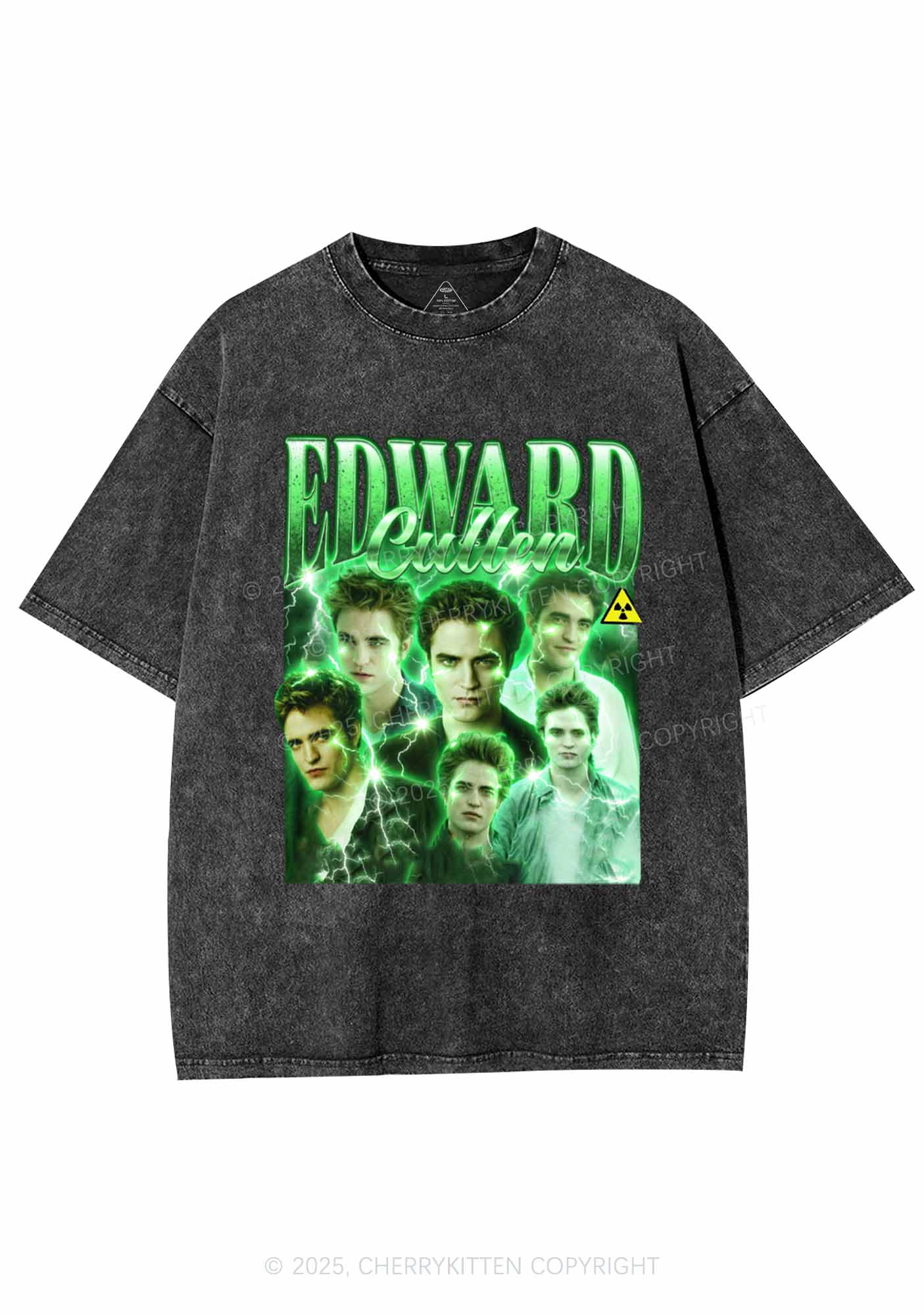 EC Green Lightning Y2K Shirts Washed Tee Cherrykitten