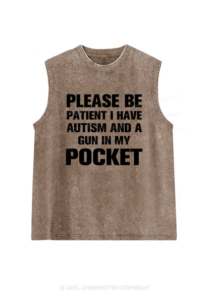 Please Be Patient Y2K Washed Muscle Tank Cherrykitten