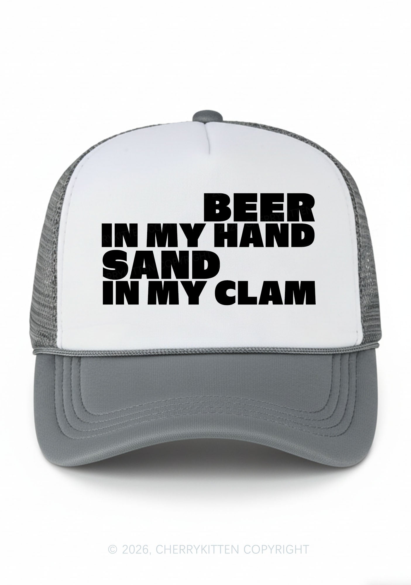 Beer In My Hand Y2K Colorblock Trucker Hat Cherrykitten