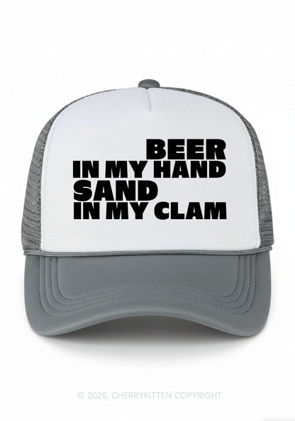 Beer In My Hand Y2K Colorblock Trucker Hat Cherrykitten